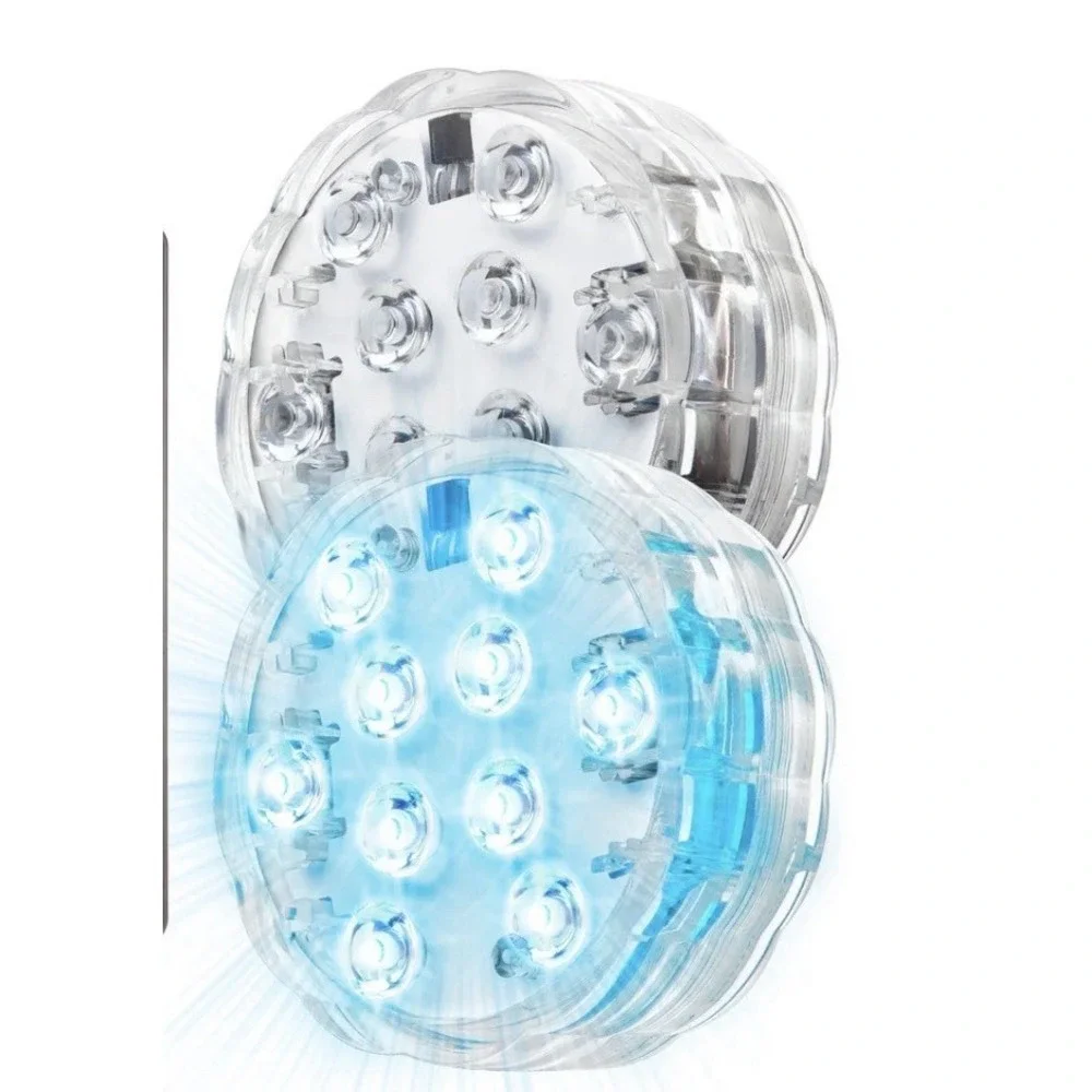 (4) MULTICOLOR 10 LED SUBMERSIBLE PARTY LIGHT BASE Pool Spa‎ REMOTE CONTROL